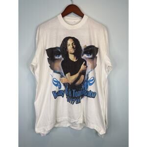 Vintage 1997 Kenny G Toni Braxton White Long Sleeve Tour T Shirt Graphic Dates